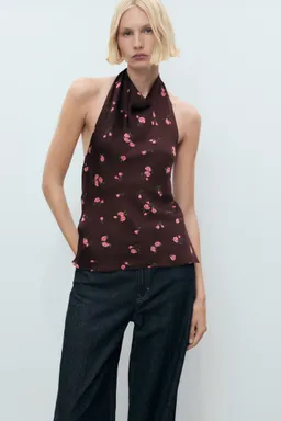 Top drapeado floral de Mango en Tops para argentina