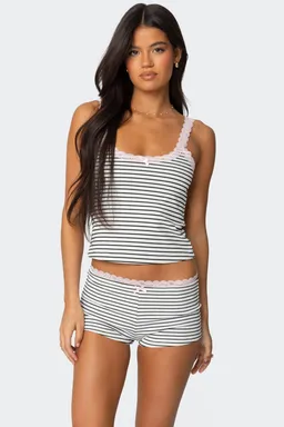 Musculosa sofi rayas tejido canalé de Edikted en Tops para argentina