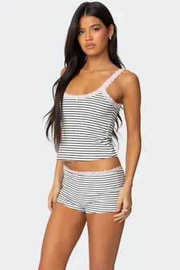 Musculosa sofi rayas tejido canalé de Edikted en Tops para argentina