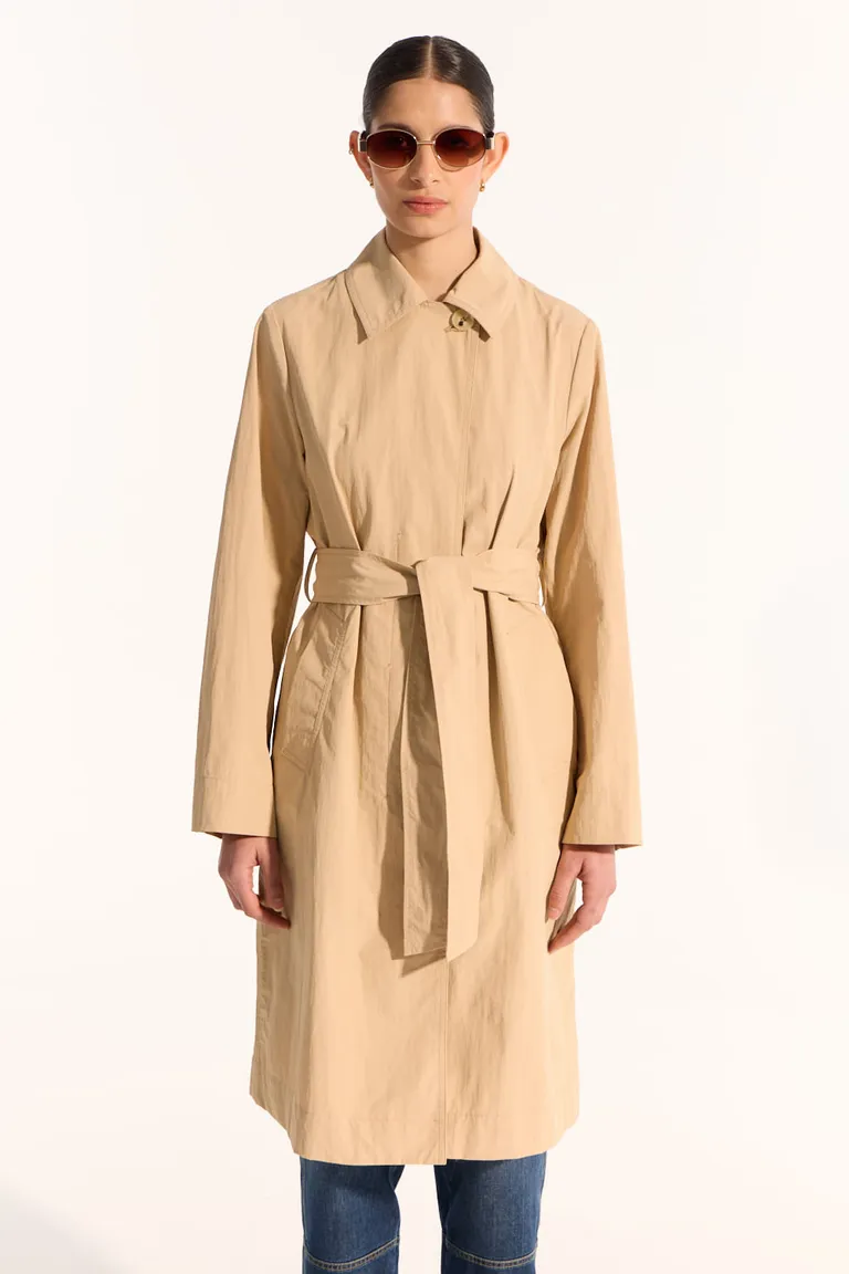 Trench clásico y elegante de corte recto y largo por debajo de las rodillas de Portsaid en Chaquetas para argentina