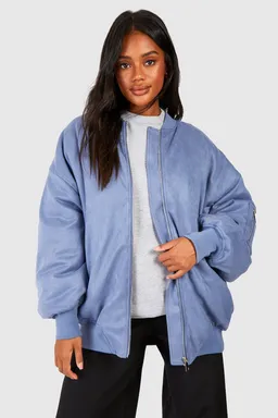 Campera bomber gamuza sintética oversized de Boohoo en Chaquetas para argentina