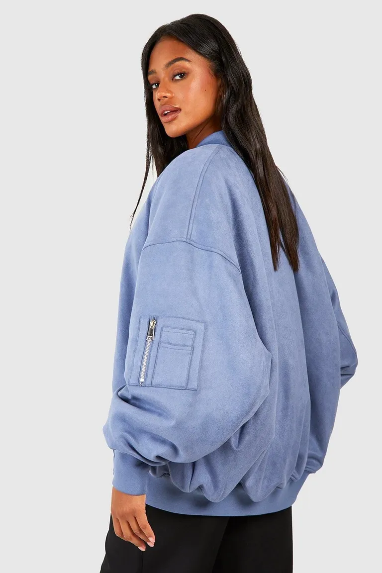 Campera bomber gamuza sintética oversized de Boohoo en Chaquetas para argentina