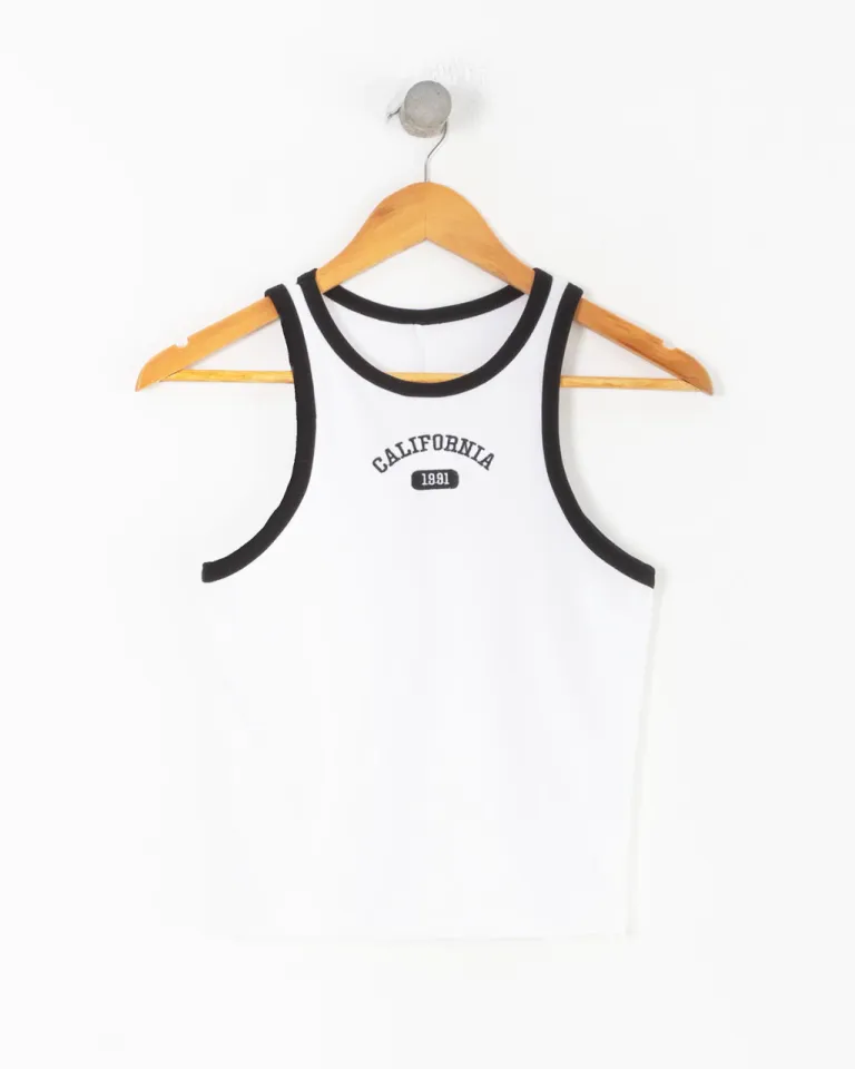 Top deportivo y combinado en blanco y negro para mujer de Sky en Tops para argentina