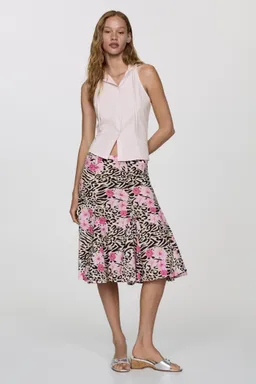 Falda midi leopardo de Mango en Faldas para argentina
