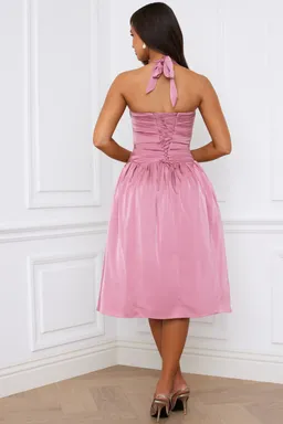 Vestido midi corset halter malva de Oh Polly en Vestidos para argentina