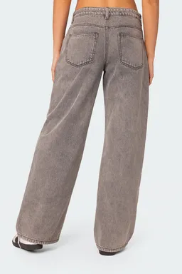 Jeans tiro bajo lavado anudado de Edikted en Pantalones para argentina