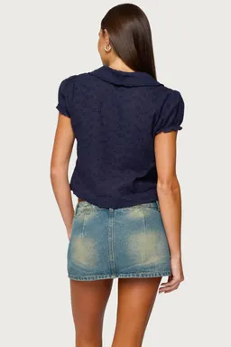 Lanie camisa ojalillos botones entallada de Edikted en Blusas para argentina