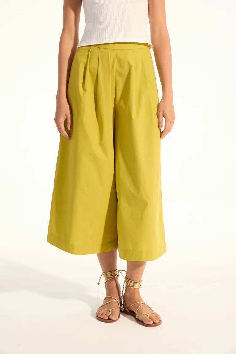 Pantalón wide leg de corte holgado y largo crop por encima de los tobillos de Portsaid en Pantalones para argentina