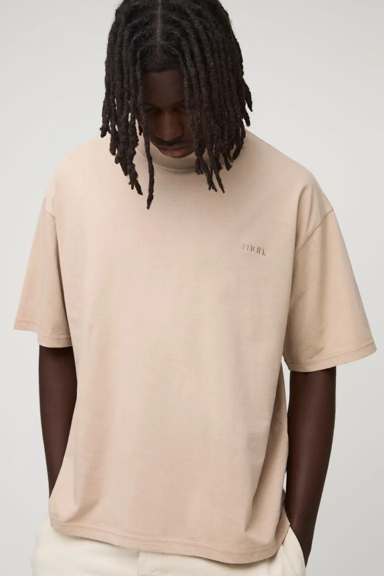 Remera hombre oversize cuello extendido de Boohooman en Remeras y Polos para argentina