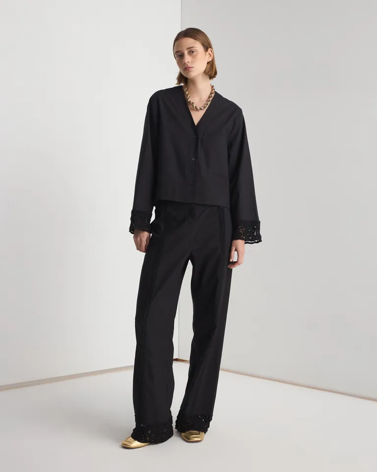 Pantalón de corte elegante y detalles originales de Prüne en Pantalones para argentina