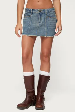 Mini falda jean tachas de Edikted en Faldas para argentina