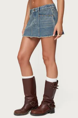 Mini falda jean tachas de Edikted en Faldas para argentina