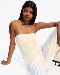 Top bandeau con lino de Bershka en Tops para argentina
