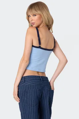 Musculosa contraste francesca de Edikted en Tops para argentina
