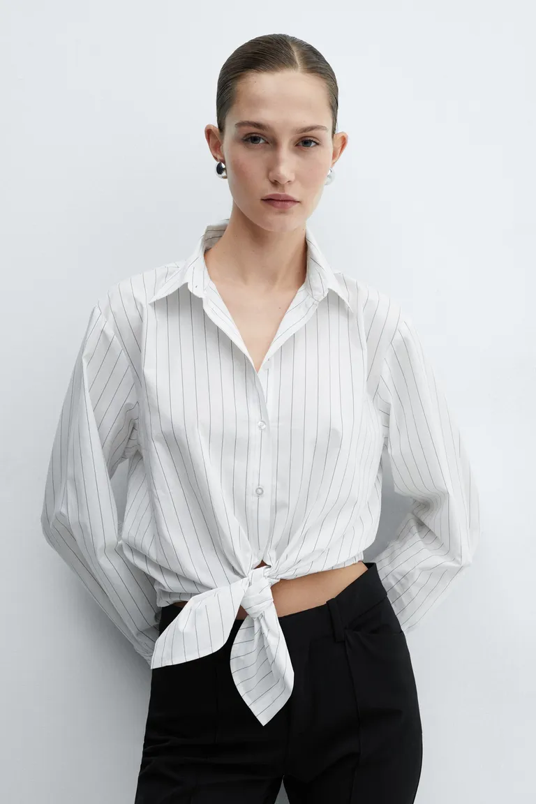 Camisa rayas nudo de Mango en Camisas para argentina