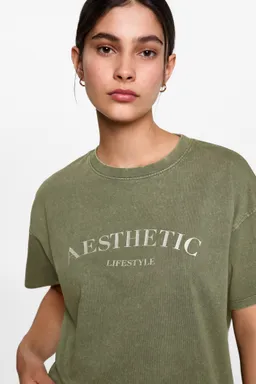 Remera mensaje estampado de Mango Teen en Remeras para argentina