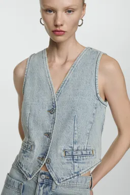 Chaleco jean costuras de Mango en Chalecos para argentina