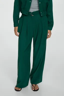 Pantalón lyocell cinturón de Mango en Pantalones para argentina
