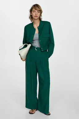 Pantalón lyocell cinturón de Mango en Pantalones para argentina