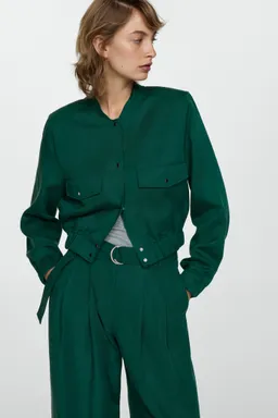 Pantalón lyocell cinturón de Mango en Pantalones para argentina
