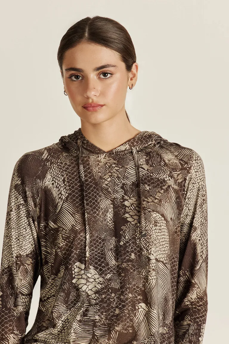 Buzo de punto premium con capucha y diseño exclusivo estampado de Tucci en Buzos y Sweaters para argentina