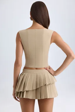 Crop top camel frente abierto de Oh Polly en Tops para argentina