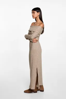 Vestido midi hombros descubiertos de Mango Teen en Vestidos para argentina