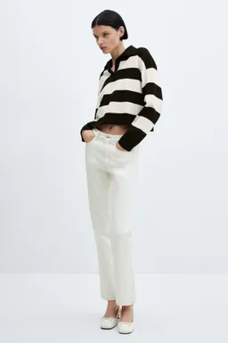 Sweater rayas cuello polo de Mango en Buzos y Sweaters para argentina