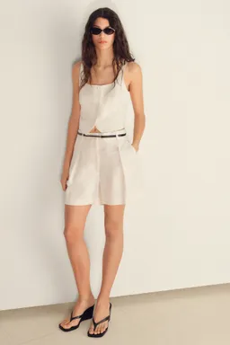 Bermudas traje mezcla lino de Mango en Shorts para argentina