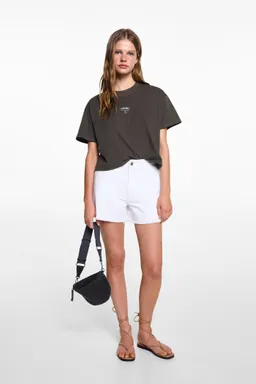 Camiseta crop estampada de Mango Teen en Remeras para argentina