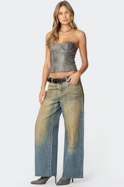 Corset sulivan strapless cuero sintético de Edikted en Tops para argentina