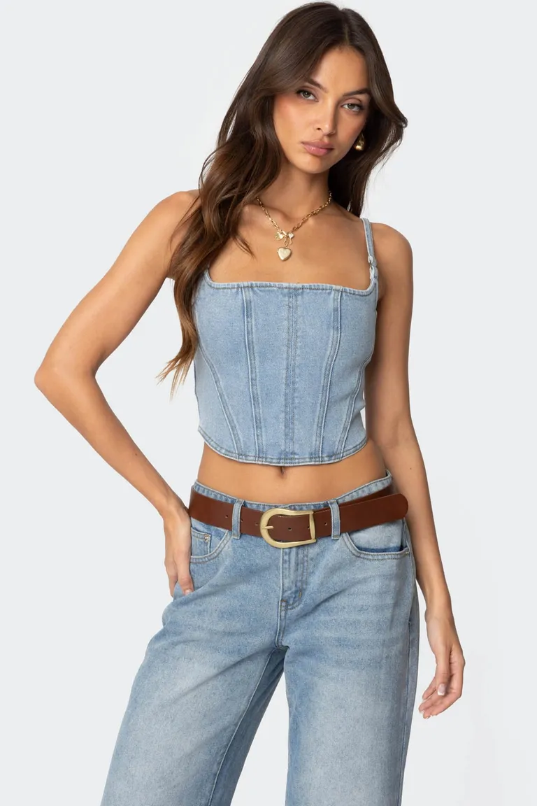 Corset denim tennessee de Edikted en Tops para argentina