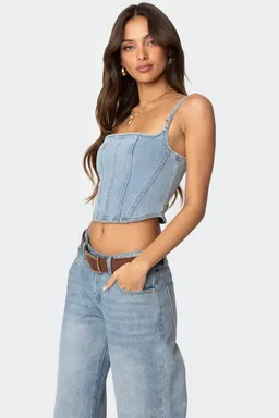 Corset denim tennessee de Edikted en Tops para argentina