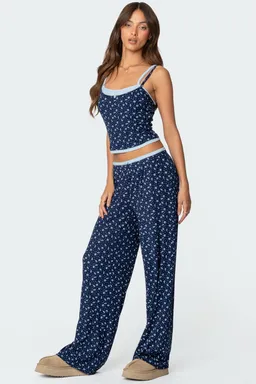 Pantalón capas estampado floral de Edikted en Pantalones para argentina