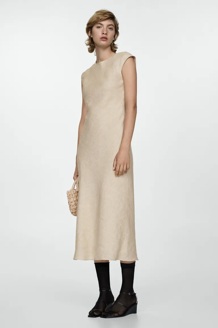 Vestido lino espalda descubierta de Mango en Vestidos para argentina