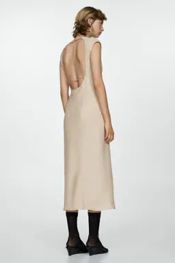 Vestido lino espalda descubierta de Mango en Vestidos para argentina