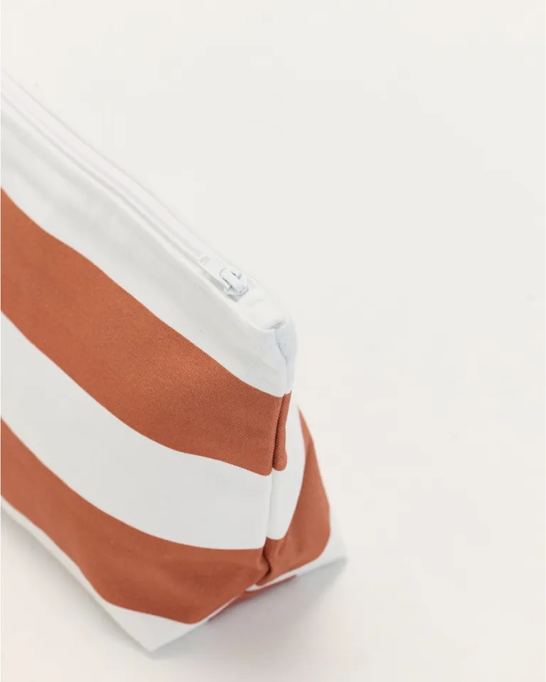 Necessaire pipa grande con diseño de rayas naranjas y blancas de Blue Sheep en Bolsos y Carteras para argentina