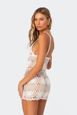 Vestido mini crochet raleigh de Edikted en Vestidos para argentina