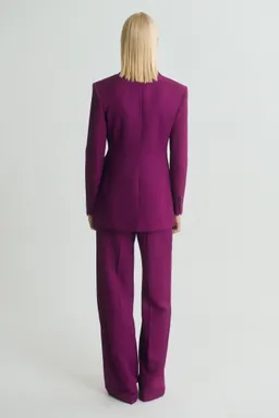Blazer traje cruzado con lino de Mango en Blazers para argentina
