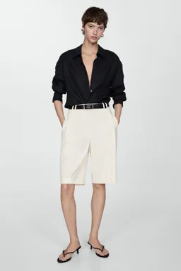 Bermudas rectas tiro alto de Mango en Shorts para argentina