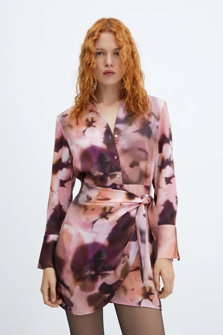 Vestido cruzado estampado floral de Mango en Vestidos para argentina