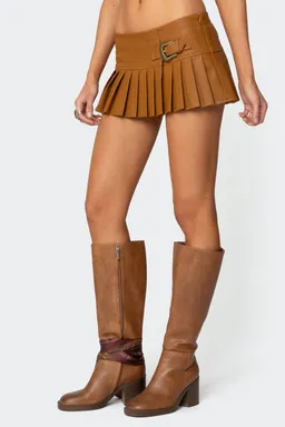 Mini skort cuero sintético plisado de Edikted en Faldas para argentina