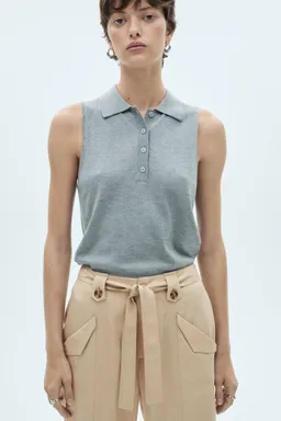 Pantalón trabillas botón lazo de Mango en Pantalones para argentina