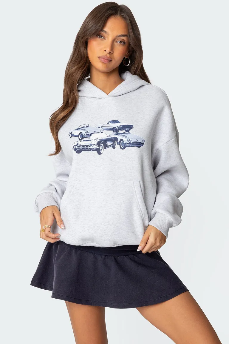 Buzo con capucha retro rides de Edikted en Buzos y Sweaters para argentina