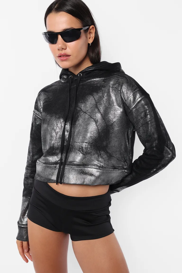 Buzo de algodón con capucha y detalles en negro de Top White en Buzos y Sweaters para argentina