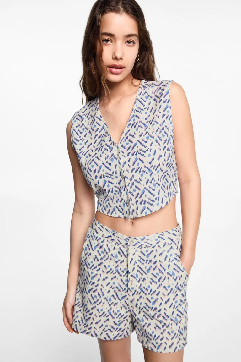 Short estampado lino de Mango Teen en Shorts para argentina