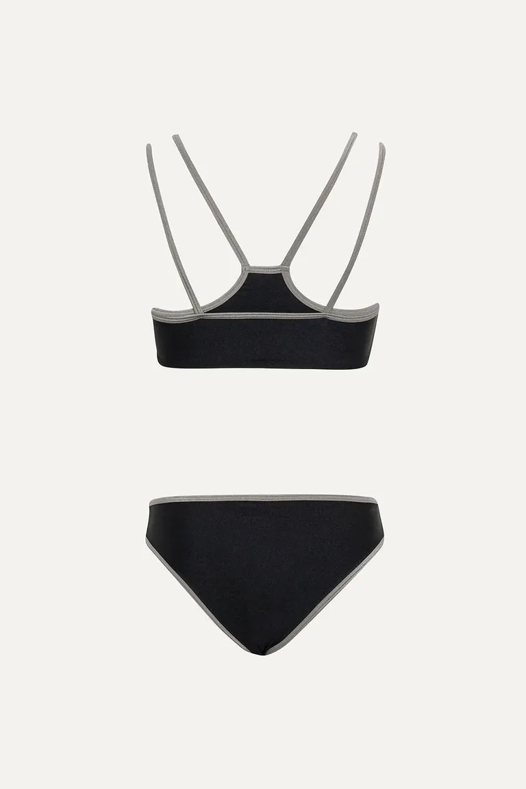 Conjunto de bikini de dos piezas en lycra con diseño brillante y corte clásico de 47 Street en Swimwear y Beachwear para argentina