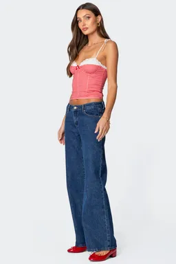 Corset ajedrez encaje peekaboo de Edikted en Tops para argentina