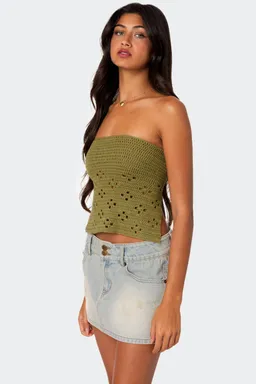 Top strapless crochet niki de Edikted en Tops para argentina
