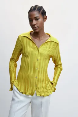 Camisa fruncida estampada de Mango en Camisas para argentina